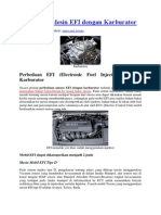 Perbedaan Mesin EFI Dengan Karburator