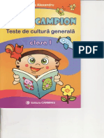 Carti Micul Campion Teste de Cultura Generala Clasa 1 Ed Carminis