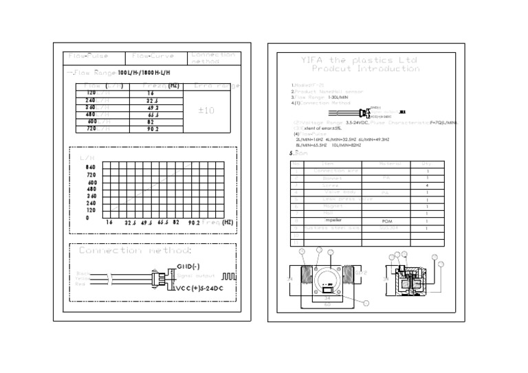 Water Flow Sensor Datasheet PDF