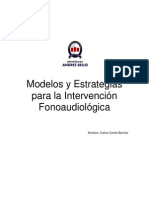 Modelos y Estrategias en la Intervención Fonaudiológica