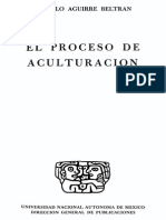 Aguirre Beltran, Gonzalo - El Proceso de Aculturación