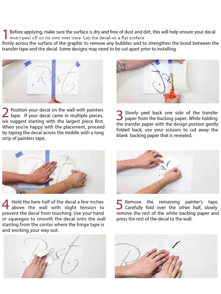 Decal Installation Step-by-Step Guide | PDF | Home & Garden | Art