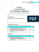 Session 1 - Class Discussion - Self Assessment