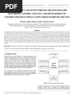 Designs of Input and Output Driver Circuits For 16-Bit Electronic Control Unit (Ecu) and Development of Control Strategy For Ecu Using These Io Driver Circuits