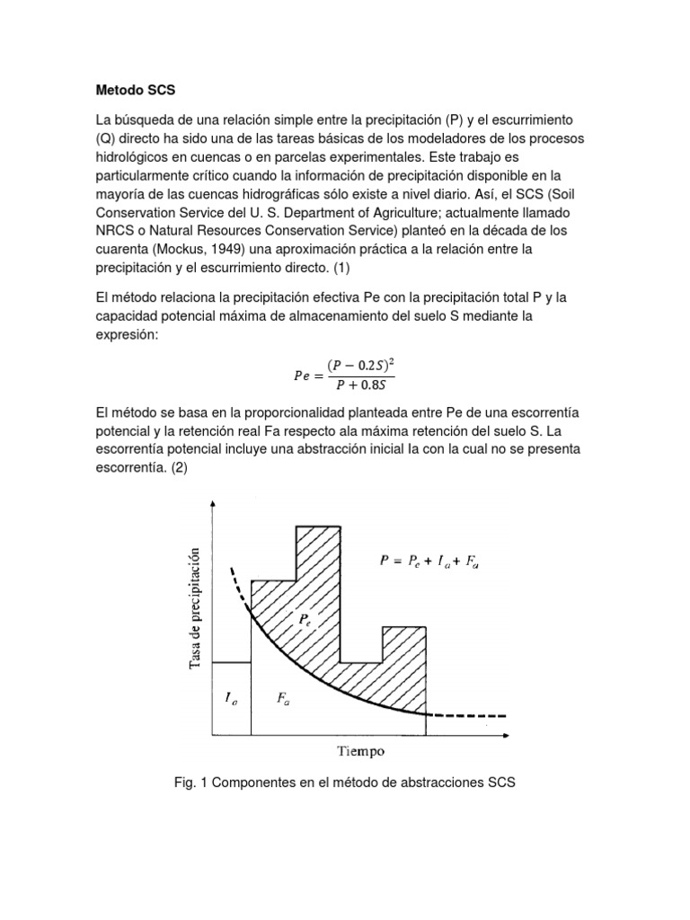 Método SCS para Escurrimiento Hidrológico | PDF