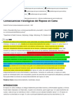 Consecuencias Fisiológicas Del Reposo en Cama - Fisiología Del Ejercicio - G-SE