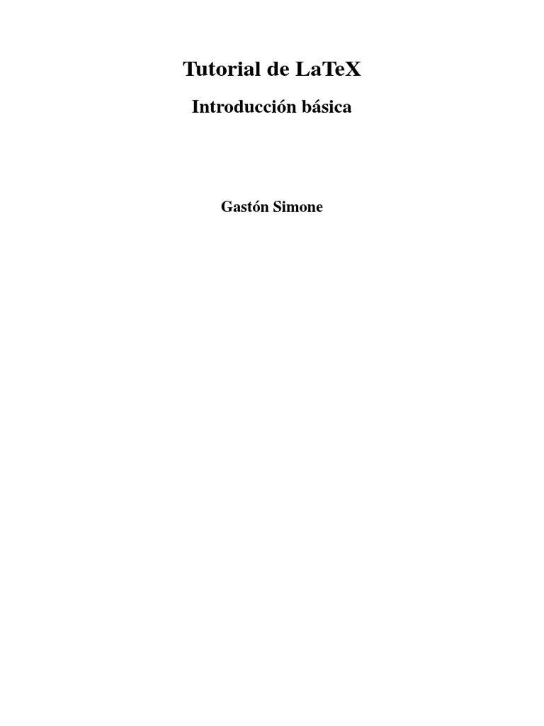 Tutorial Latex | PDF