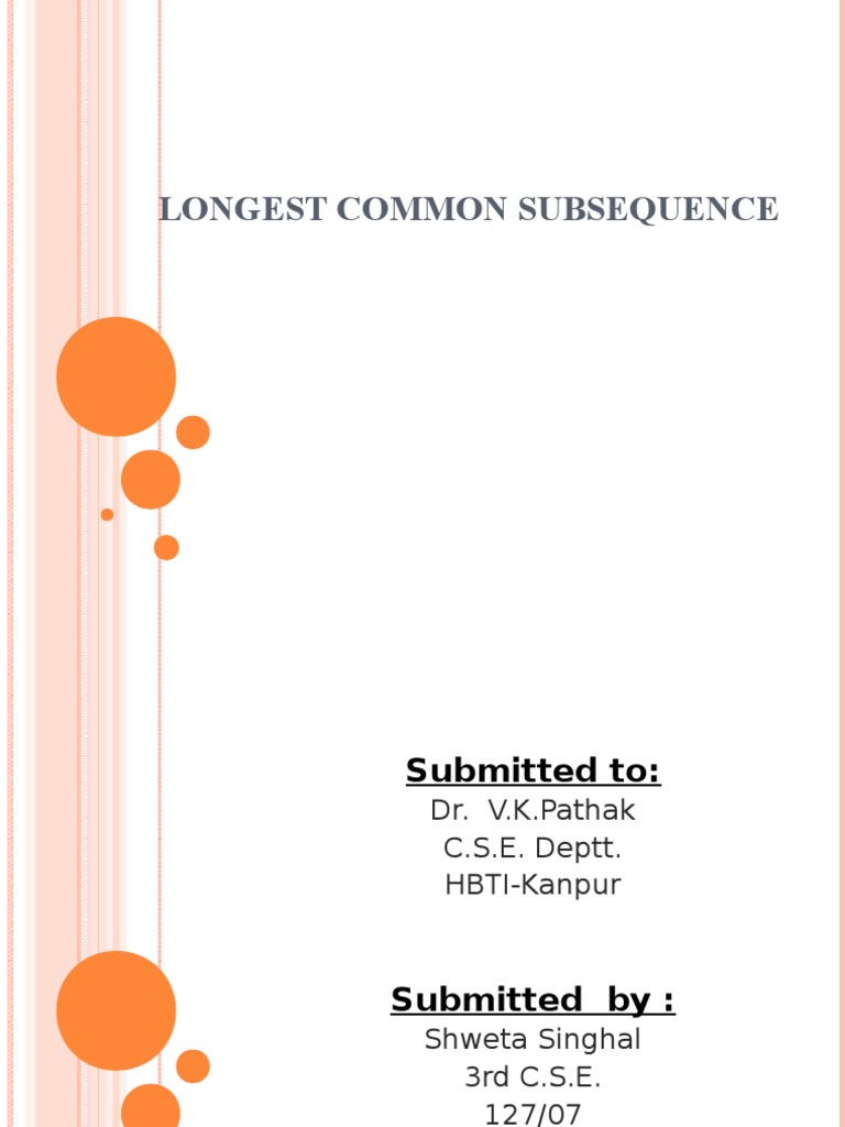 Largest Common Subsequence | PDF | Time Complexity | Discrete Mathematics