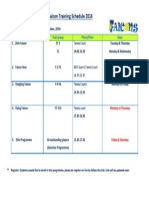 Tennis Training Schedule 14 - 15