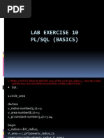 Lab Exercise 10-11-12 - PLSQL