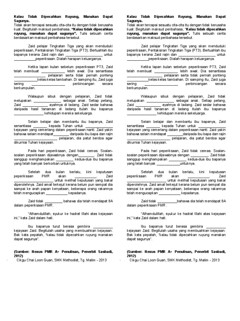 Kargn Lengkapkn Kalau Tidak Dipecahkan Ruyung Pdf