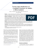 Closed Versus Open Reduction of Mandibular Condylar Fractures in Adults - A Meta-Analysis