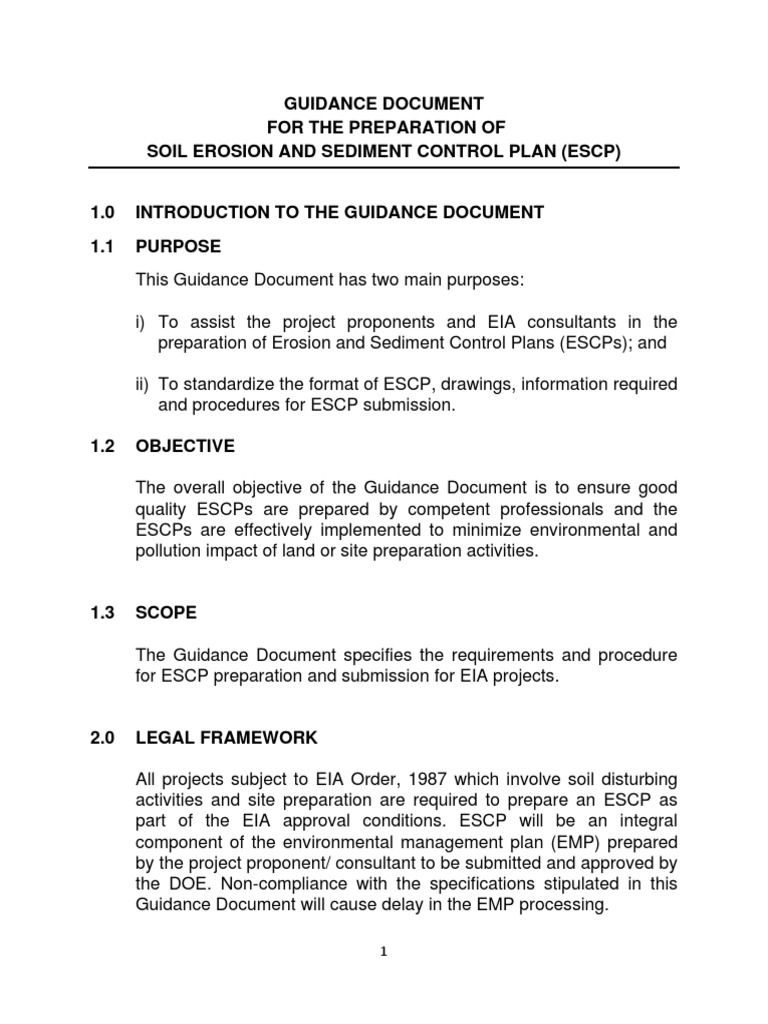 Erosion and Sediment Control Plan Guide | PDF | Environmental Impact ...