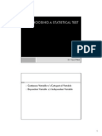 Choosing Statistical Tedsdst