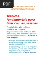 Como Fazer Amigos e Influênciar Pessoas RESUMO
