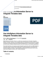 Use InfoSphere Information Server To Integrate Teradata Stages