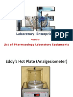 List of Pharmacology Laboratory Equipments: Present' by