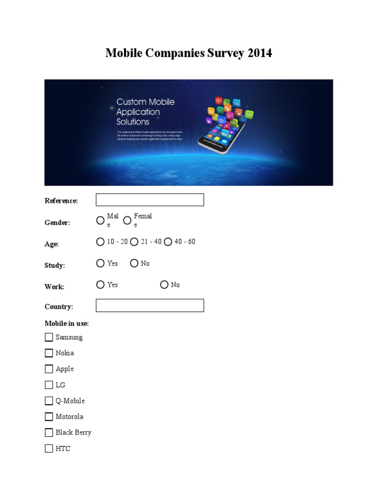 Mobile Survey | PDF | Games & Activities