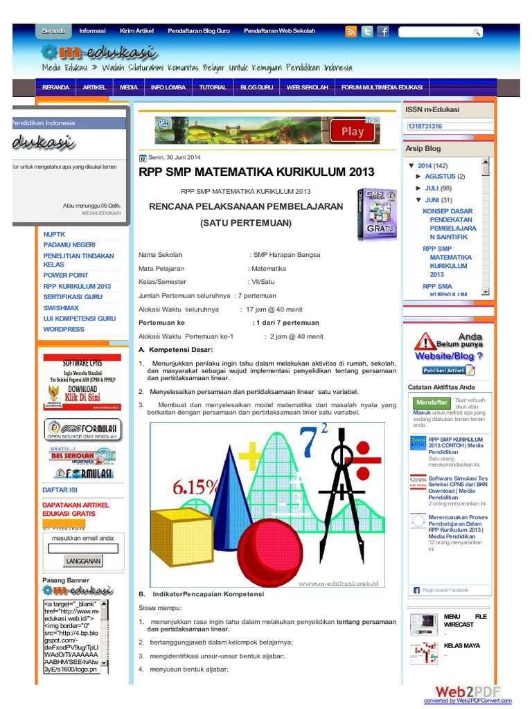 Contoh RPP Plsv Dan Ptlsv