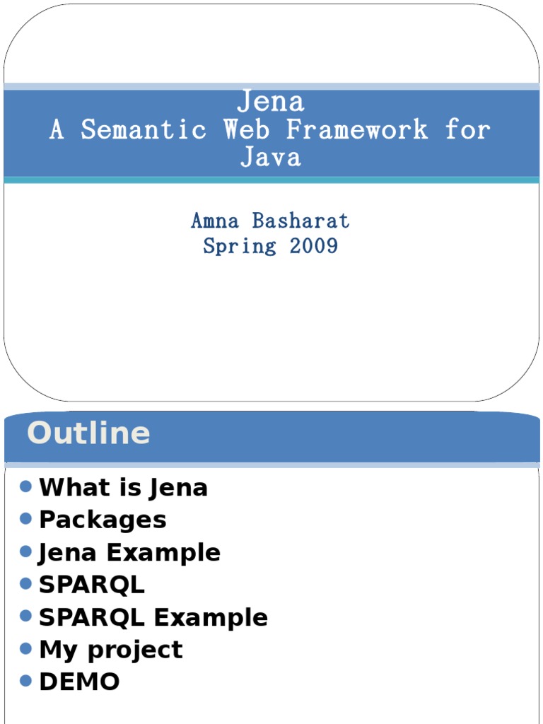 Apache Jena Tutorial Overview | PDF | Programming Paradigms | Software