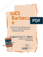 Gies Barbecu E: August 8 at 2. 00pm