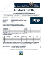 Golf Day 2014 Entry Form