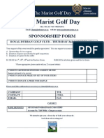 Golf Day 2014 Sponsorship Form