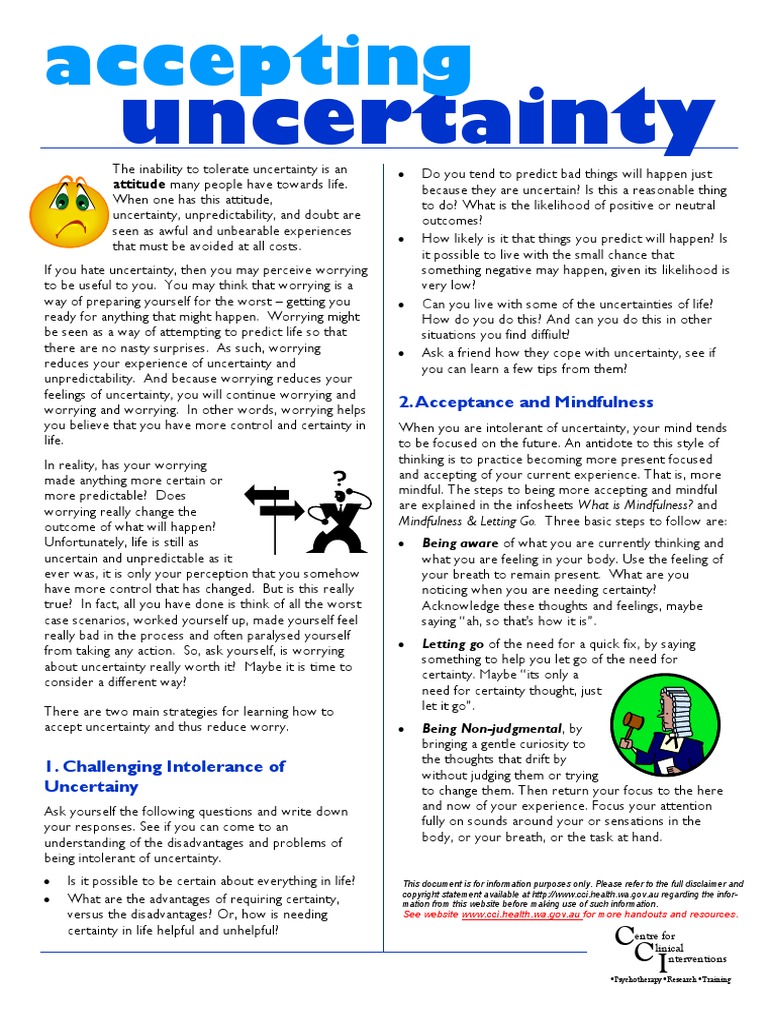 Info Accepting Uncertainty | PDF | Career & Growth | Lifestyle