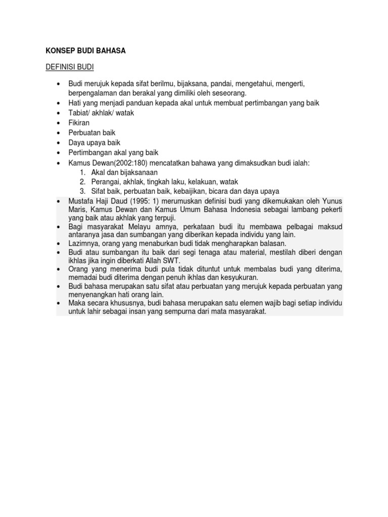 Konsep Budi Bahasa Pdf