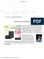 Food Journal and Menu Planner