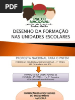 PNFEM - Desenho Da Formação Nas Unidades Escolares