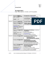 Berufswahl Terminplan 2014 Chronologisch (Ab August)