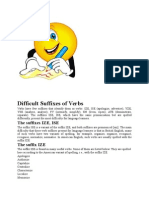 Difficult Suffixes of Verbs