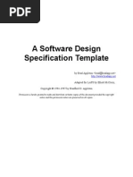 A Software Design Specification Template