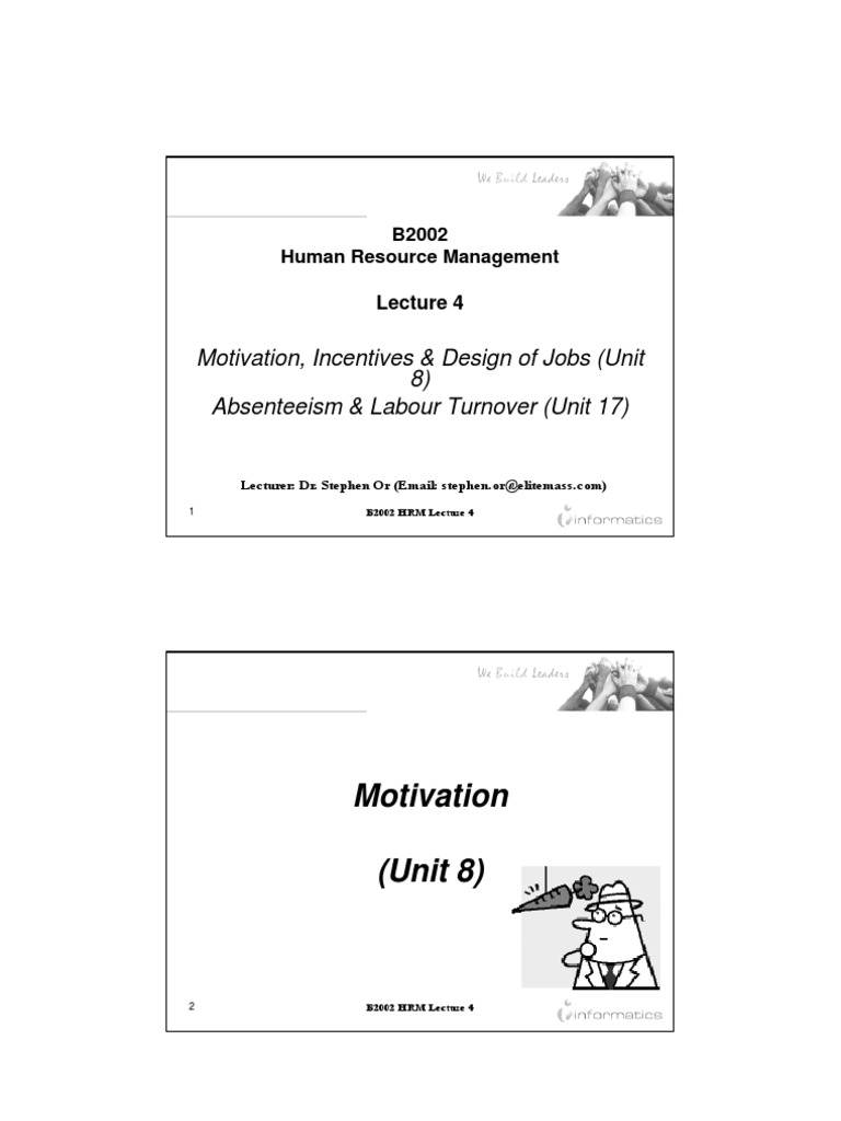 Motivation (Unit 8) | PDF | Motivation | Motivational