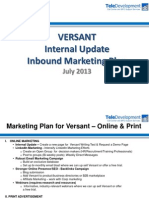 Project Brief Versant Internal Update and Inbound Marketing Plan
