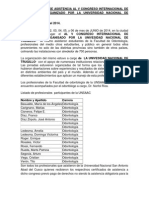 Informe de Asistencia Al V Congreso Internacional de Odontología Organizado Por La Universidad Nacional de Trujillo