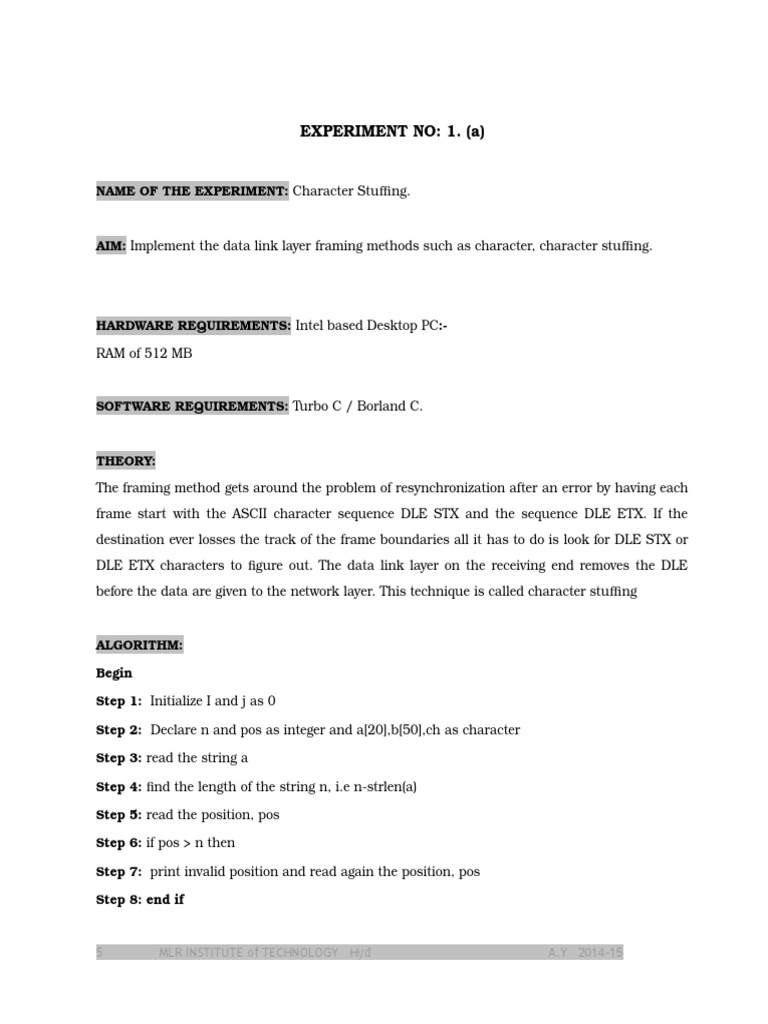 Computer networks lab manual l on 5 7 14 1 string computer science