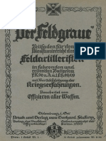 ''Der Feldgraue'' Leitfaden für den Dienstunterricht des Feldartilleristen (1917)