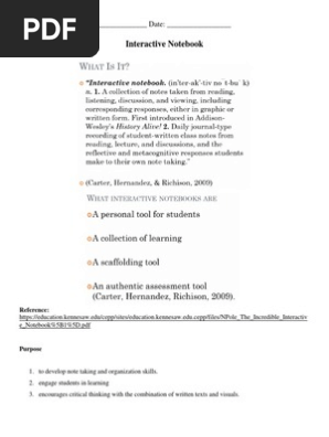 interactive notebook