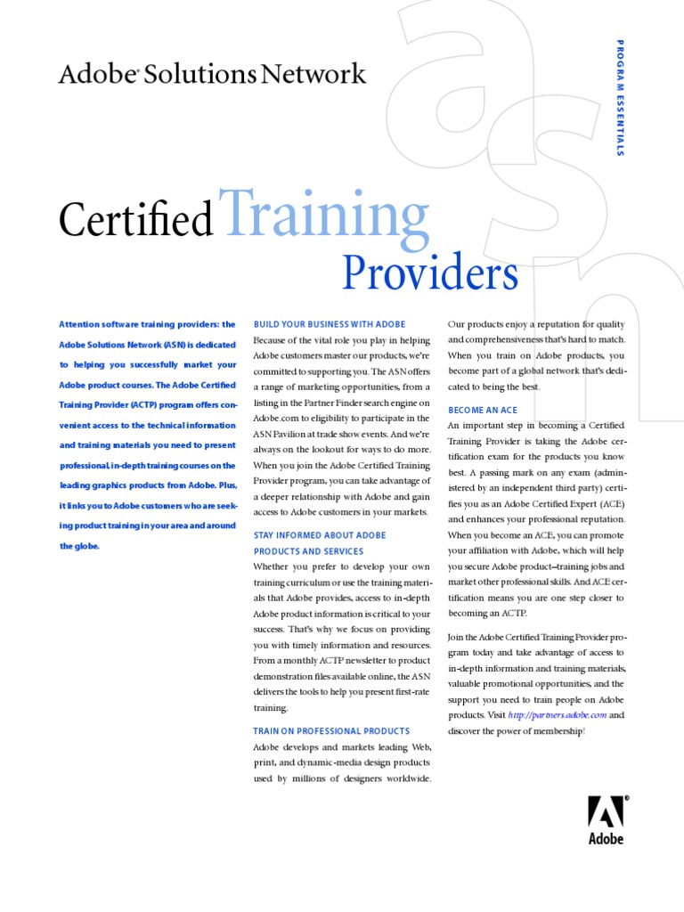 Adobe-Training and Certification | PDF