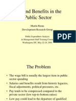 Pay and Benefits in The Public Sector: Martin Rama Development Research Group