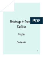 Claudinei Coletti - CITAÇÕES - Metodologia Do Trabalho Científico PDF