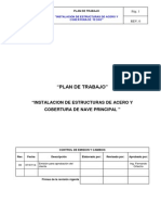 Plan de Trabajo Instalacion de Estructuras de Acero y Cobertura de Nave Principal