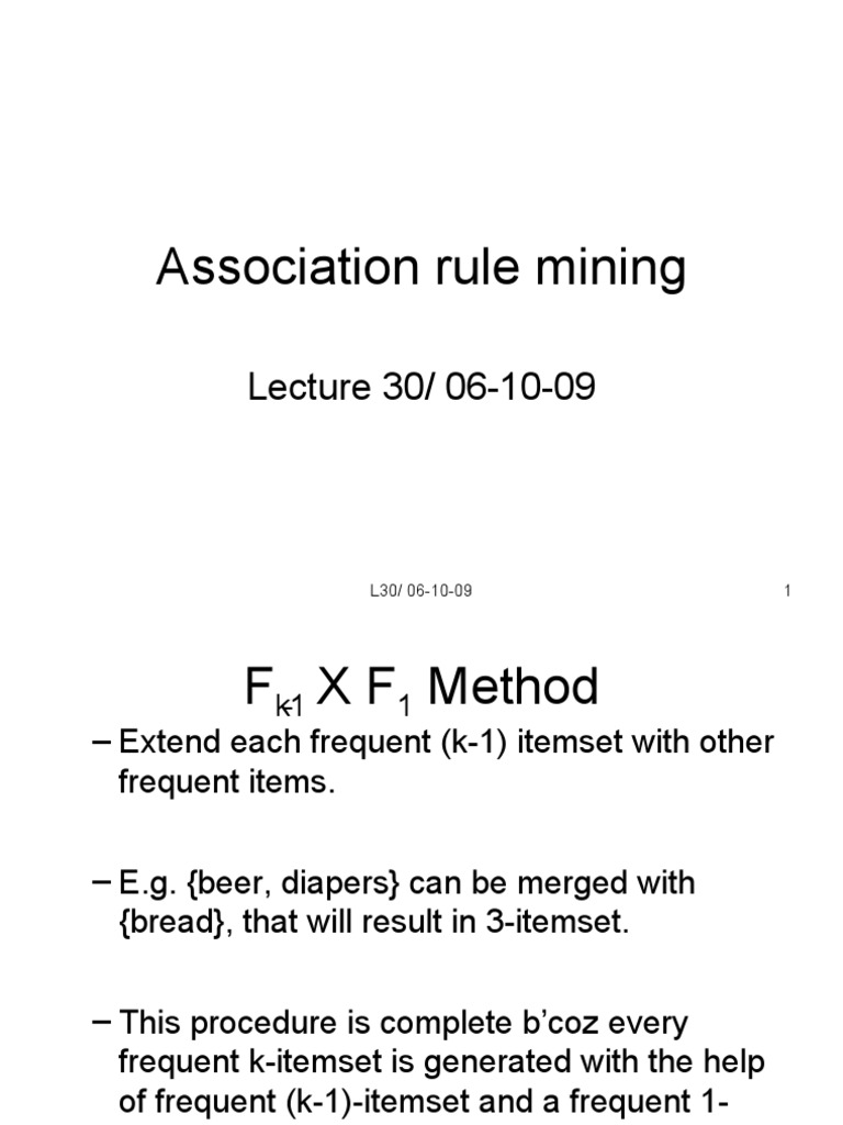 Association Rule Mining Techniques | PDF | Data Management | Algorithms ...