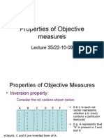 Properties of Objective Measures