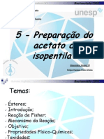 Preparação do acetato de isopentila a partir da reação de Fischer