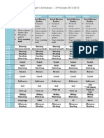 Schedule 2014-2015 - Most Recent