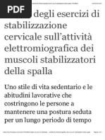 Effetti Degli Esercizi Di Stabilizzazione Cervicale Sull Attivita Elettromiografica Dei Muscoli Stabilizzatori Della Spalla