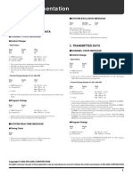 MIDI Implementation: 1. Recognized Receive Data